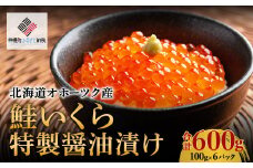 北海道オホーツク産　鮭いくら特製醤油漬け　合計600g(100g×6パック)【配送不可地域：離島】 ふるさと納税 人気 おすすめ ランキング いくら イクラ 鮭いくら シャケイクラ イクラ醤油漬 いくら醤油漬 鮭イクラ シャケいくら 北海道 美幌町 送料無料 BHRI015