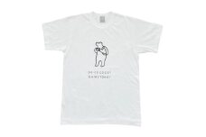 「知床トコさん」×久米繊維　コットンTシャツ　カメラ柄　Lサイズ【1345848】