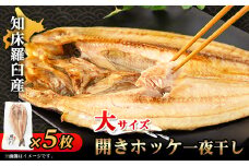 ＜北海道産＞知床羅臼産開きホッケ 5枚入り＜大サイズ＞【1547563】