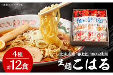 生麺「こはる」12食(4種×3食ずつ)セット【1597745】