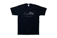 「知床トコさん」×久米繊維　コットンTシャツ　双眼鏡柄/黒　Sサイズ　半袖【1634944】