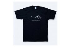 「知床トコさん」×久米繊維　コットンTシャツ　双眼鏡柄/黒　Lサイズ　半袖【1634951】