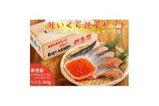 鮭いくら親子セット(新巻鮭木箱風ティッシュケース付き)【1642740】