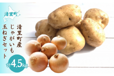 【先行予約】清里町産じゃがいも・玉ねぎセット約4.5kg（2025年10月中旬より順次発送）【 ふるさと納税 人気 おすすめ ランキング 野菜 じゃがいも いも 芋 玉ねぎ たまねぎ タマネギ 新鮮 北海道 清里町 送料無料  】KYSB035