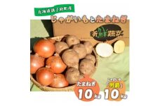 佐藤農場のじゃがいも「男爵」10kgと玉葱10kgセット【1097718】