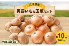 JAきたみらい「男爵いも×5kg」と「玉葱×5kg」セット【1292830】