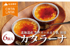 北海道産生クリームにこだわったカタラーナ6個入 【 ふるさと納税 人気 おすすめ ランキング 菓子 焼菓子 カタラーナ プリン 濃厚 冷凍 北海道産 セット 北海道 佐呂間町 送料無料 】 SRMJ113