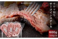 サロマ和牛 サーロインステーキ 600g（200g×3） 【 ふるさと納税 人気 おすすめ ランキング 肉 牛肉 牛サーロイン 牛ステーキ 和牛 ブランド牛 美味しい 北海道 佐呂間町 送料無料 】 SRMD002