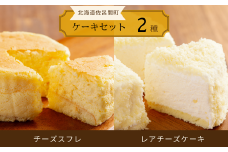 2種のケーキセット（チーズスフレ・レアチーズケーキ） 【 ふるさと納税 人気 おすすめ ランキング 菓子 焼菓子 チーズスフレ レアチーズケーキ 甘い 美味しい 北海道 佐呂間町 送料無料 】 SRMJ021