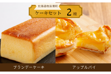2種のケーキセット（ブランデーケーキ・アップルパイ） 【 ふるさと納税 人気 おすすめ ランキング 菓子 ケーキ ブランデーケーキ アップルパイ 甘い 美味しい 北海道 佐呂間町 送料無料 】 SRMJ048