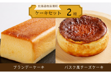 2種のケーキセット（ブランデーケーキ・バスク風チーズケーキ） 【 ふるさと納税 人気 おすすめ ランキング 菓子 ケーキ ブランデーケーキ バスク風 チーズケーキ 甘い 美味しい 北海道 佐呂間町 送料無料 】 SRMJ049