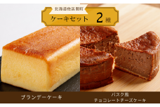 2種のケーキセット（ブランデーケーキ・バスク風チョコレートチーズケーキ） 【 ふるさと納税 人気 おすすめ ランキング 菓子 ケーキ ブランデーケーキ バスク風 チョコチーズ 甘い 美味しい 北海道 佐呂間町 送料無料 】 SRMJ053