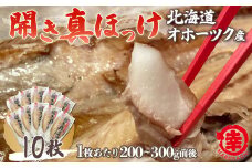 ほっけの開き 10枚（200～300g前後） オホーツク産 真ほっけ 【 ふるさと納税 人気 おすすめ ランキング ほっけ ホッケ 開きホッケ 開きほっけ 真ホッケ 真ほっけ 干物 ほっけ干物 ホッケ干物 ギフト プレゼント 贈答 贈り物 焼き魚 海鮮 10枚 冷凍 オホーツク 北海道 佐呂間町 送料無料 】 SRMA026