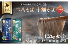 二八そば 十割そば 1.2kgセット（各200g×3） 12人前 佐呂間産 【 ふるさと納税 人気 おすすめ ランキング 加工食品 麺類そば 蕎麦 ソバ 二八そば 十割そば 二八ソバ 十割ソバ 北海道 佐呂間町 送料無料 】 SRMI025