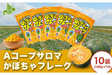 サロマかぼちゃフレーク 10袋(100g×10） 【 ふるさと納税 人気 おすすめ ランキング 加工食品 フレーク かぼちゃフレーク 便利 気軽 菓子作り 料理 北海道 佐呂間町 送料無料 】 SRMM004