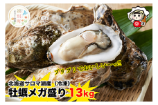 [№5930-0378]北海道 サロマ湖産 冷凍 殻付き牡蠣 13kg  (2年物) 加熱用　牡蠣　かき　カキ　貝付き　冷凍　蒸し牡蠣　焼き牡蠣　オホーツク　海のミルク　おほーつく　北海道