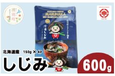 [№5930-0433]北海道産冷凍しじみ600g（150g×４袋）　シジミ　貝　魚介類　湧別町　オホーツク