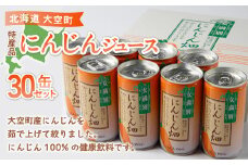 特産品にんじんジュース30缶セット（にんじん畑） 【 ふるさと納税 人気 おすすめ ランキング 野菜 野菜ジュース ジュース 飲料 トマト ニンジン 人参 にんじん 人参ジュース ニンジンジュース にんじんジュース 北海道 大空町 送料無料 】 OSA003