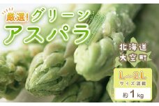 【先行受付】厳選!グリーンアスパラ約1kg（L～2Lサイズ混載） 【 ふるさと納税 人気 おすすめ ランキング アスパラ アスパラガス グリーンアスパラ 春野菜 野菜 旬 北海道 大空町 送料無料 】 OSA014
