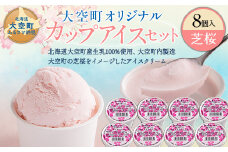【数量限定】オリジナルカップアイスセット(芝桜) 8個入 【 ふるさと納税 人気 おすすめ ランキング アイス あいす カップアイス オリジナル セット 8個 デザート 芝桜 北海道 大空町 送料無料 】 OSA057