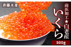 いくら 北海道 白老産 前浜加工 500g ＜斉藤水産＞ 