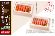＜竹丸渋谷水産＞たらこ・明太子コース（全２回）［髙島屋選定品］【定期便・頒布会特集】
