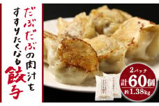 だぶだぶの肉汁をすすりたくなる餃子 60個（30個入×2パック）