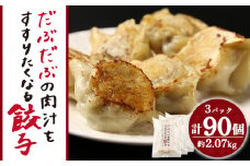 だぶだぶの肉汁をすすりたくなる餃子 90個（30個入×3パック）