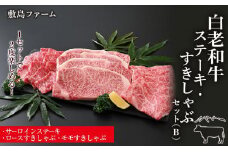 白老和牛ステーキ・すきしゃぶセット（B）《敷島ファーム》