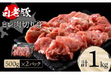 北海道産 白老豚 ヒレ 切り身 500g×2パック 