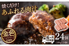 【定期便6ヶ月】国産100％白老合挽ハンバーグ150g×24 国産ハンバーグ 牛肉 豚肉 あいびき 洋食 肉料理 惣菜 冷凍 白老 ふるさと納税 北海道 