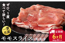 【定期便 6カ月】北海道産 白老豚 モモ スライス 400g×６パック セット 冷凍  豚肉 料理