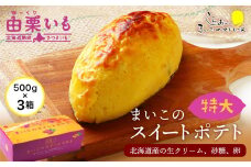 由栗いも まいこのスイートポテト 特大 3個 お菓子 スイーツ お茶うけ 洋菓子 さつまいも 冷凍 いも おかし 北海道