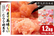 たれまで美味しい たらこ 明太子 300g ×各2個 計4個セット 食べ比べ 小分け おかず 海鮮 魚卵 白老 北海道
