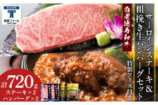 サーロインステーキ＆粗挽き生ハンバーグセット 白老牛 北海道 徳寿