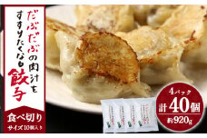 だぶだぶの肉汁をすすりたくなる餃子 40個（10個入×4パック） ぎょうざ 冷凍 ギョウザ おつまみ おかず 中華 惣菜