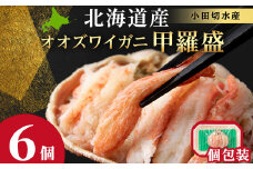 北海道産 大ズワイ甲羅盛×6個＜小田切水産＞ オオズワイ 蟹 かに カニ