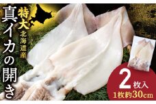 北海道産 真イカ開き(加熱用) 2枚入り×1パック 〈斉藤水産〉