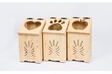 北海道産 天然木の手づくり ゴミ箱（ハート形）《厚真町》【木工房TANAKA】 ごみ箱 ゴミ箱 木製 天然木 カトラリー 日用品 雑貨 食器 ハート 北海道 [AXAU016] 30000 30000円