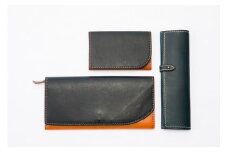tanikoオリジナル 革3点セット（長財布・名刺入れ・ペンケース）Cセット《厚真町》【Taniko leather】 革 革製品 長財布 財布 名刺 名刺入れ ペンケース ケース ギフト 北海道 [AXAP003]