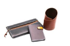 tanikoオリジナル 革3点セット（長財布・眼鏡スタンド・カードケース）Dセット《厚真町》【Taniko leather】 革 革製品 長財布 財布 メガネ メガネスタンド カード ケース ギフト 北海道 [AXAP004]