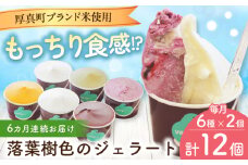 【全6回定期便】落葉樹色のジェラート6種×2セット 《厚真町》【株式会社クーバル】 ジェラート アイス セット アソート 米粉 詰め合わせ スイーツ 北海道 定期便 [AXBQ034]