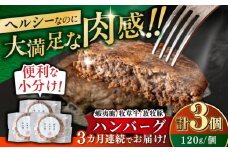 【全3回定期便】 【蝦夷鹿×牧草牛×放牧豚】ハンバーグ 3個 《厚真町》【GOODGOOD株式会社】 ハンバーグ 鹿肉 牛肉 豚肉 ジビエ 小分け 冷凍配送 北海道 [AXBP015]