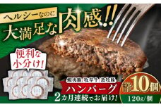 【全2回定期便】【蝦夷鹿×牧草牛×放牧豚】ハンバーグ 10個《厚真町》【GOODGOOD株式会社】 ハンバーグ 鹿肉 牛肉 豚肉 ジビエ 小分け 冷凍配送 北海道 [AXBP030]