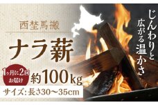 【月2回・全2回】北海道 乾燥 ナラ薪 100kg 20kg×5箱 計 200kg 《厚真町》【西埜馬搬】 薪 まき 薪ストーブ 暖炉 木材 燃料 ストーブ キャンプ 北海道 定期便 [AXBE014]