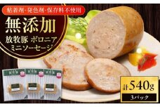 放牧豚 ボロニアミニソーセージ 計540g（180g×3）《厚真町》　【ファーマーズファクトリー株式会社】 [AXBA106]