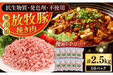 放牧豚 挽き肉 計2.5kg（250g×10）《厚真町》　【ファーマーズファクトリー株式会社】 [AXBA123]