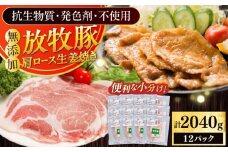放牧豚 放牧豚 肩ロース生姜焼き 計2040g（170g×12）《厚真町》　【ファーマーズファクトリー株式会社】 [AXBA126]