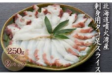 北海道噴火湾産　刺身用タコ足スライス250g×2（真空パック）