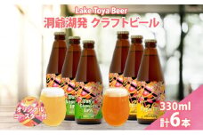 北海道 洞爺湖 発 クラフトビール 2種 飲み比べ 計6本 Toya session IPA Toya IPA  330ml 各3本 コースター2枚付 ビール 酒 発泡酒 柑橘  ホップ アルコール 家飲み
